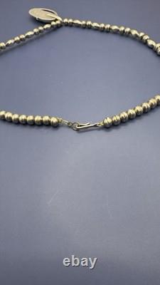 Collier en argent sterling avec pierre turquoise Navajo Amérindien