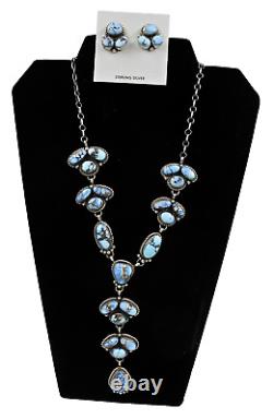 Collier en argent sterling avec turquoise des collines dorées fait main par un Amérindien Navajo