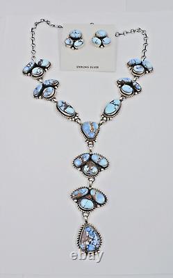 Collier en argent sterling avec turquoise des collines dorées fait main par un Amérindien Navajo