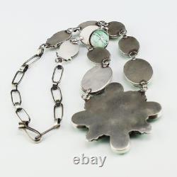 Collier en argent sterling et variscite navajo amérindien par Randall Endito