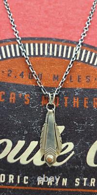 Collier en argent sterling fait main amérindien du sud-ouest petite taille