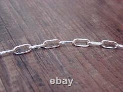 Collier en argent sterling fait main par un Amérindien de 24 pouces Sally Shi