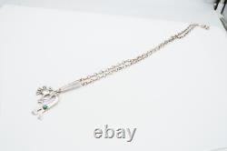 Collier en argent sterling turquoise Navajo Amérindien Glenn et Irene Sandoval