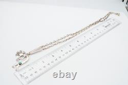 Collier en argent sterling turquoise Navajo Amérindien Glenn et Irene Sandoval