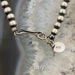 Collier en perles Navajo de 4 mm en argent sterling, longueur 24 pour femmes