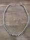 Collier En Perles Navajo En Argent Sterling Américain Natif De 21 Pouces Par Halwood