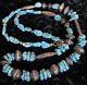Collier En Perles De Banc Navajo Amérindien Avec Turquoise Sleeping Beauty 22