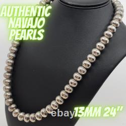 Collier en perles fait main Navajo Amérindien de 13 mm 24