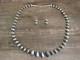 Collier En Perles Navajo En Argent Sterling Graduées De 27 Pouces Par Co