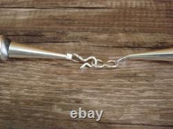 Collier en perles navajo en argent sterling graduées de 27 pouces par Co