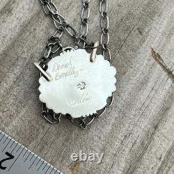 Collier en turquoise Kingman Spiderweb 18 pouces en argent sterling Navajo Daniel Benally