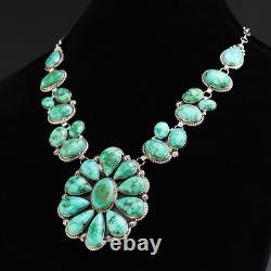 Collier en turquoise de la vallée émeraude navajo par Della Wylie