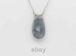 Collier fait main amérindien Navajo avec argent sterling et turquoise épineuse