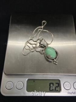 Collier fait main en argent sterling avec renard en turquoise, style amérindien Navajo