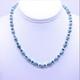 Collier Moderne En Turquoise Kingman Bleue Et Perles Navajo En Argent Sterling, Perles De 6 Mm