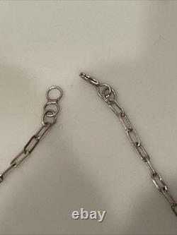 Collier patte d’ours en turquoise et argent sterling Navajo amérindien 18