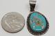 Collier Pendentif En Argent Sterling Et Turquoise De Herman Lee, Amérindien Navajo