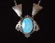 Collier Pendentif En Argent Sterling Et Turquoise Navajo Par Jennifer Cayditto