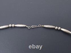 Collier perlé épais en turquoise de style amérindien navajo ancien de 20 pouces
