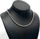 Collier Simple De Perles Navajo En Argent Sterling 6mm Des Am&eacute;rindiens, 17 Pouces