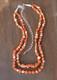 Collier Superposé à Deux Brins En Corail Navajo Amérindien