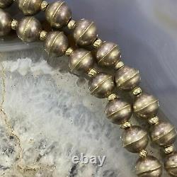 Collier vintage en argent sterling avec pendentif naja et perles navajo pour femmes