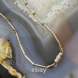 Collier vintage en argent sterling avec pendentif naja et perles navajo pour femmes