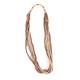 Collier Vintage En Coquillage Heishi Amérindien Navajo Beige Brun à 6 Brins