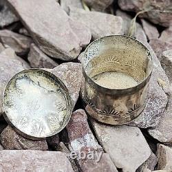 Conteneur à pilules empoisonnées en argent sterling et turquoise fabriqué par les Navajos amérindiens
