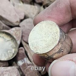 Conteneur à pilules empoisonnées en argent sterling et turquoise fabriqué par les Navajos amérindiens