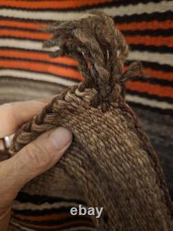 Couverture bandée Hopi historique des années 1880 antique, non Navajo