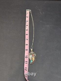 Daniel Etsitty Argent Sterling Amérindien Navajo Turquoise et Corail