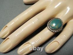 Début Vintage Navajo Royston Turquoise Sterling Silver Ring Vieux