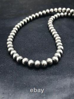 Enfants Native American Navajo Pearls 5 MM Perle En Argent Sterling Collier 12