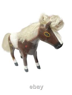 Figurine de statue d'art folklorique sculptée de cheval Navajo amérindien vintage ÉNORME 28