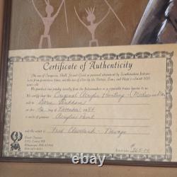 Fred Cleveland Peinture acrylique originale amérindienne navajo Homme-médecine