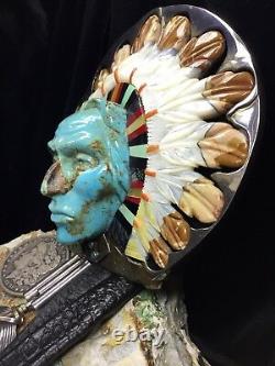 Gallery Quality, John Winston Huge Native American Sterling Bolo, 381,4 G