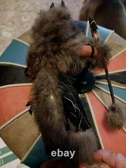 Génial ancien loup jackal Navajo Kachina amérindien très joli