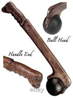 Hand Crafted Native American Woodland Ball Head Bear War Club Artifact