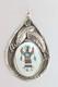 Immense Rb Navajo Becenti En Argent Sterling Danseur Kachina En Nacre D'huître.