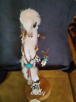 Incroyable ancienne Kachina amérindienne Navajo, Raymond Parkett, excellent COA