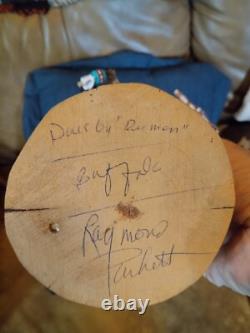 Incroyable ancienne Kachina amérindienne Navajo, Raymond Parkett, excellent COA