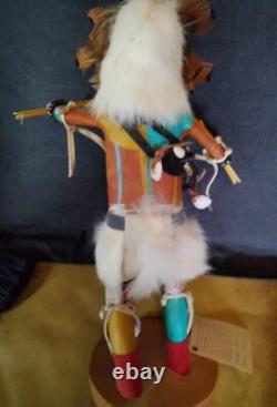 Incroyable ancienne Kachina amérindienne navajo, Raymond Parkett, excellent certificat d’authenticité