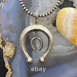 Ira Custer Navajo Native American Sterling Silver Sandcast Naja Unisex Pendentif