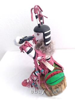 Kachina de clown à la pastèque fabriqué à la main par un Amérindien Navajo, 11.8 par Fran Yazzie.