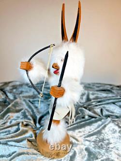 Kachina guerrier renard amérindien navajo de 14 pouces de hauteur