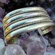 Large Navajo Sterling Argent Twisted Rope Cuff Bracelet Native American