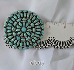 Larry Moses Begay Navajo 2.5 Grand Pendentif en Argent Sterling avec Turquoise