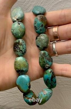 Magnifique Vintage Naturel Turquoise Perle Native American Navajo Collier