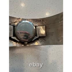 Montre bracelet en argent sterling de style Navajo amérindien pour femmes Carson B